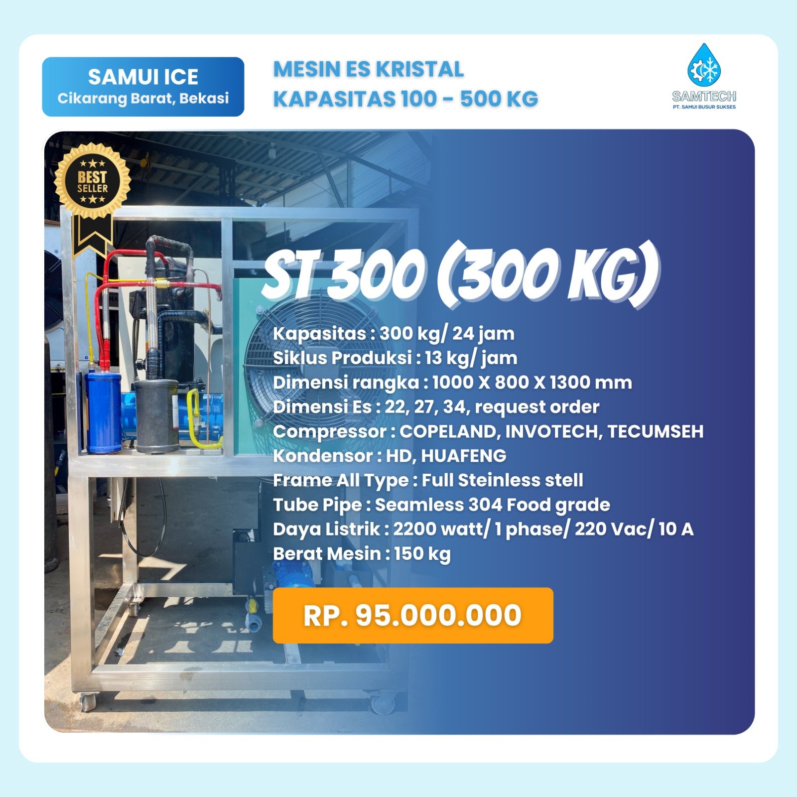 Mesin Es Kristal Terbaik SAMTECH ST 300