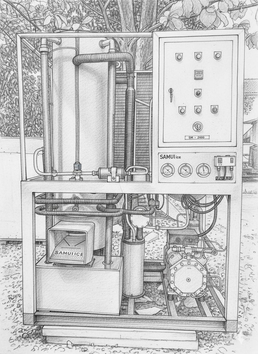 pendingin canggih di mesin es modern